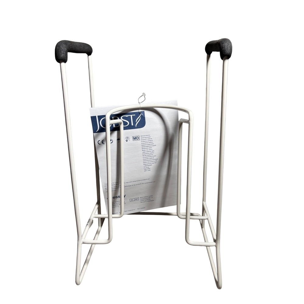 Jobst Stocking Donner Compression Hosiery Aid White Metal Frame with Padded Grip